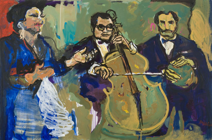 Wa La Ana Bilmusaddiqi Fika Qawlan (And I Don't Believe All What They Say About You), 2010 Acrylic on Canvas 130 x 195 cm