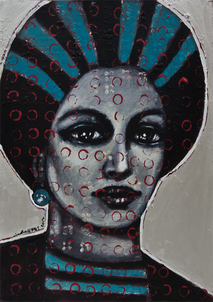 Profile Portrait, 2012 Mixed Media on Paper 80 x 60 cm