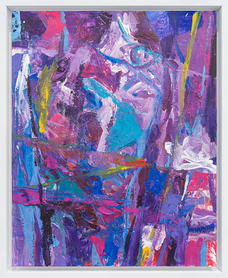 Kais Salman Face 6, 2025 Acrylic on canvas 51 x 41 cm