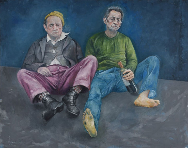 Francois et Nikolas, 2015 Oil and acrylic on canvas 165 x 205 cm