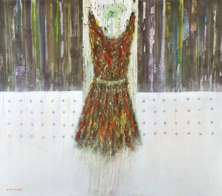 Lady in White, 2009 Mixed Media on Canvas 150 x 170 cm