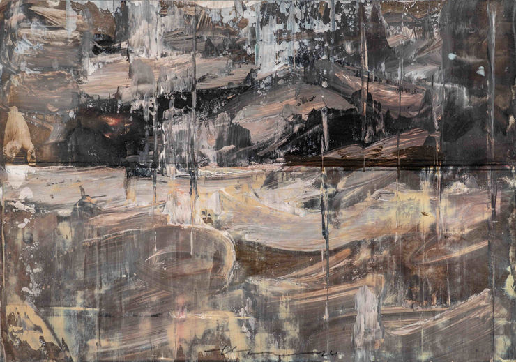 Transience 12, 2024 Acrylic on Paper 35 x 50 cm