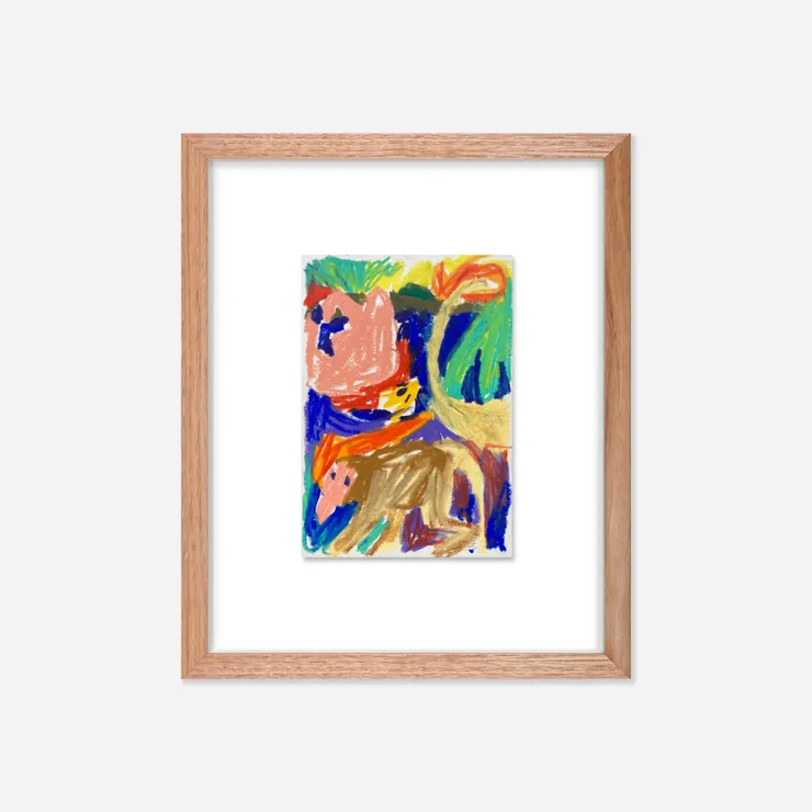 Broken Fingaz Untitled #5 (UNGA), 2023 Oil pastel on 300gsm fine art paper 14.8 × 10.5 cm (unframed)