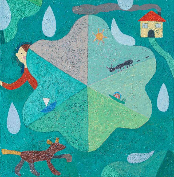 Morgan Blue 1993 ~ PresentIt’s Underneath Your Feet, 2024 Signed, titled and dated on reverse Acrylic, flashe and graphite on cotton canvas 54 × 54 × 4 cm