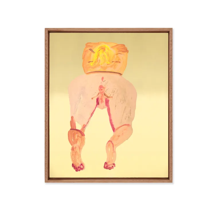 Jacqui Stockdale The Glory of Avalon, 2023 Acrylic & Ink on 300gsm metallic spectrum board 32.5 × 26 cm (unframed)