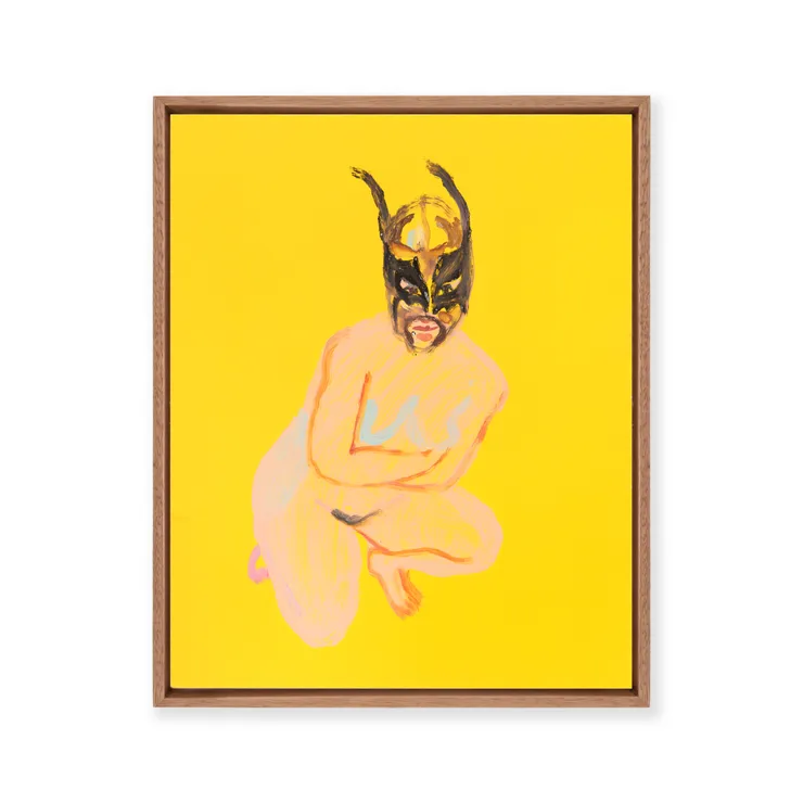 Jacqui Stockdale Luchadora in the Music Room, 2023 Acrylic & Ink on 300gsm Spectrum Board 32.5 × 26 cm (unframed)