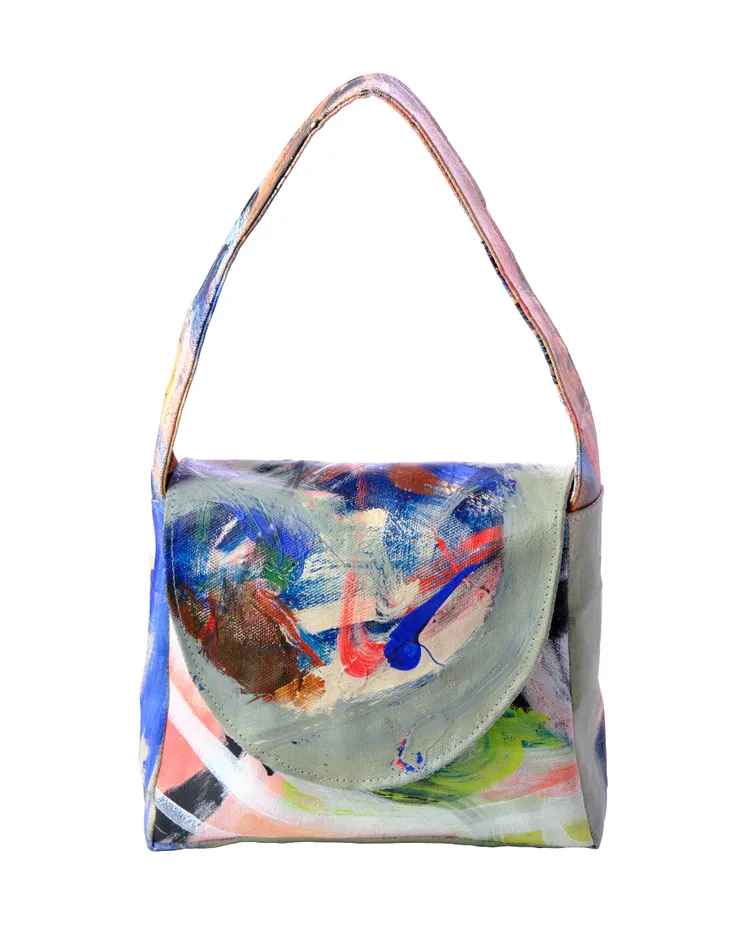 Maya Irving Francesca, 2026 Certificate of Authenticity Hand-made from original acrylic on canvas artwork 36 x 20 x 6 cm 14 x 8 x 2 1/2 inches