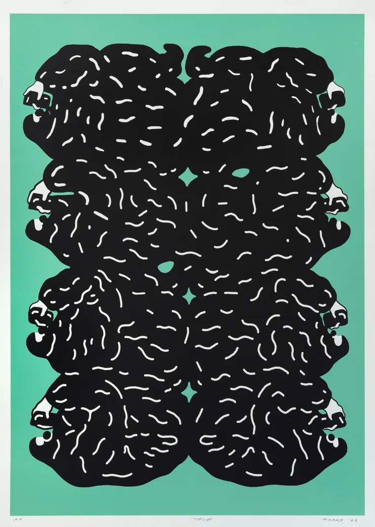 Michael Fikaris 1973 ~ PresentYOLO Green (AP), 2022 Signed, Dated, Numbered and Titled on Front Screen print on archival paper 70 × 50 cm Edition of 20 + 2 AP (Edition record)