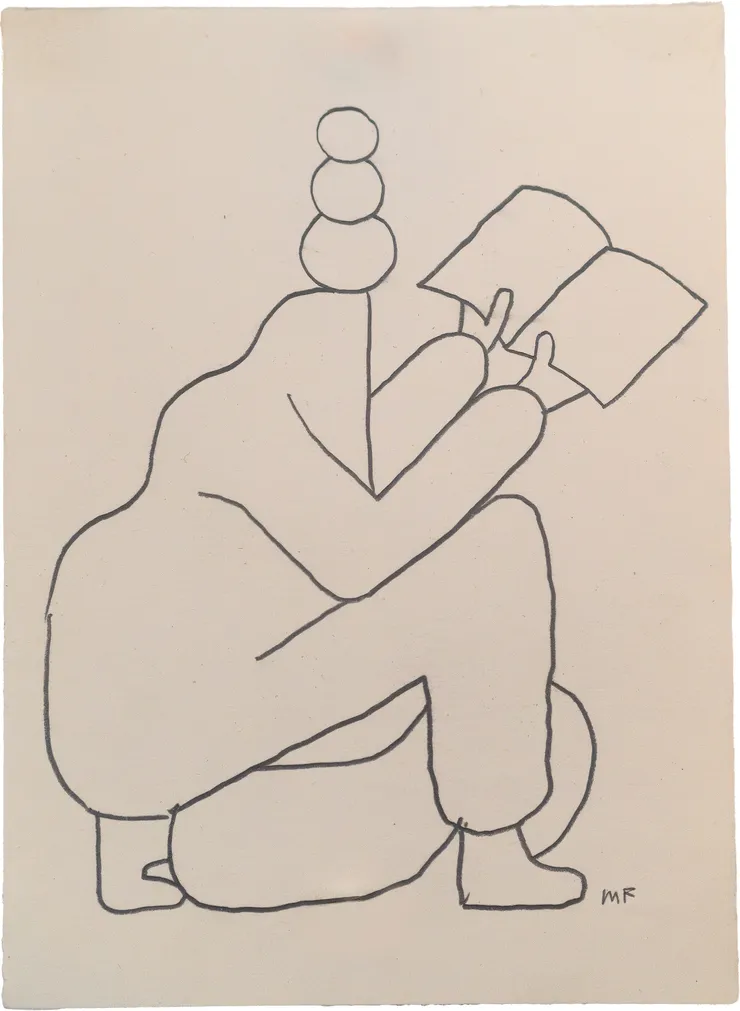 Michael Fikaris 1973 ~ PresentWith Book #33, 2022 Signed (Initials) on Front Graphite on Archival paper 14 × 10 cm