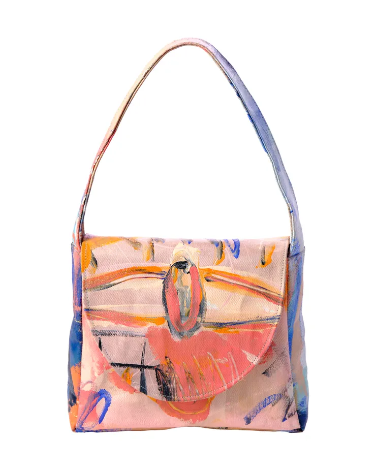 Maya Irving Charlotte, 2026 Certificate of Authenticity Hand-made from original acrylic on canvas artwork 36 x 20 x 6 cm 14 x 8 x 2 1/2 inches