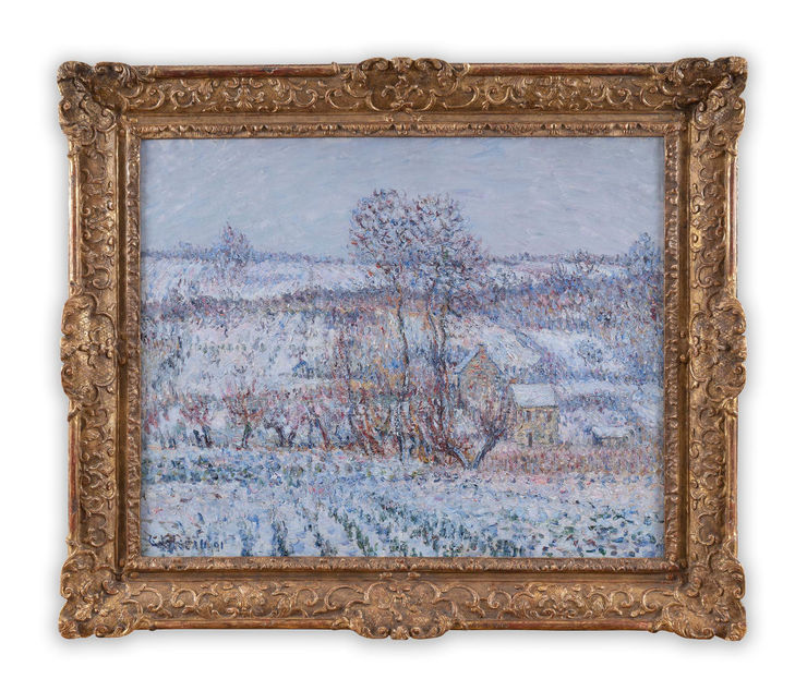 Gustave Loiseau (1865-1935), La Côte du Chou sous la neige, Pontoise, 1901