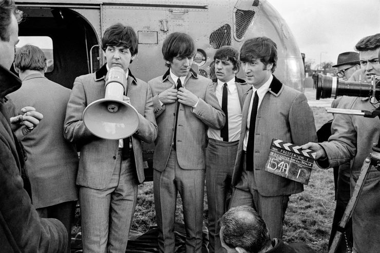 David Hurn Beatles on set of 'A Hard Days Night', 1964 Vintage Print