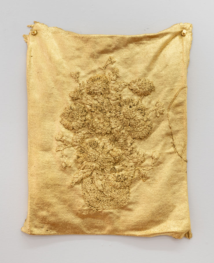 Jessie Henson Monument (TBT), 2024 bronze, gold leaf 15 x 12 x 1.5 inches