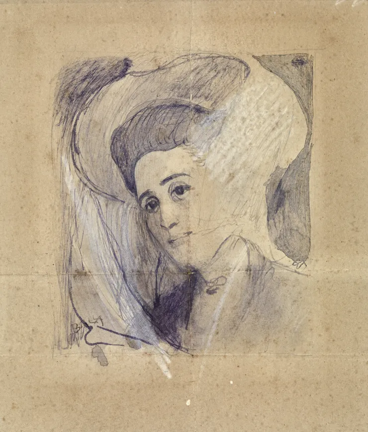 Giacomo Balla, Study for the portrait of a lady, 1906-1908