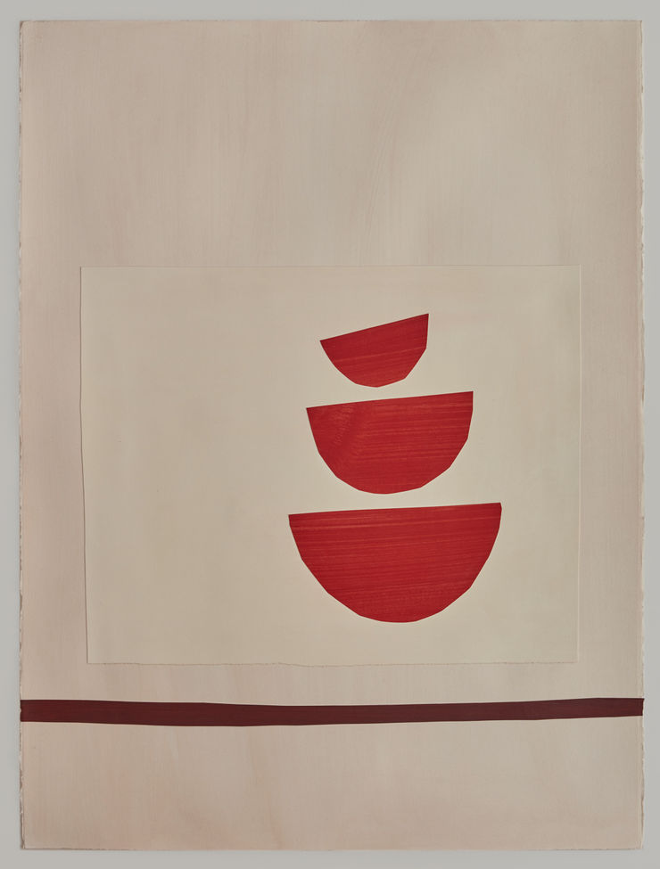 Paper Cut 46-25, 2025 Acrylic on paper 76 x 56cm