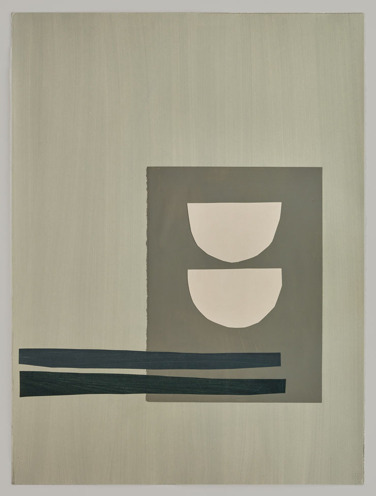 Paper Cut 48-25, 2025 Acrylic on paper 76 x 56cm