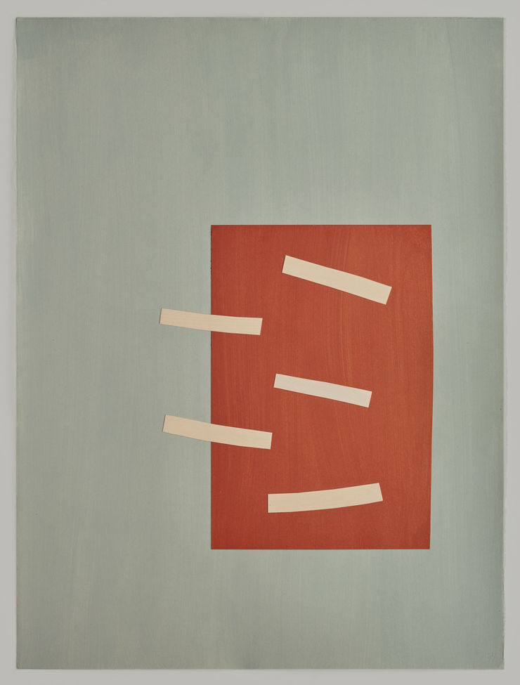 Paper Cut 52-25, 2025 Acrylic on paper 76 x 56cm