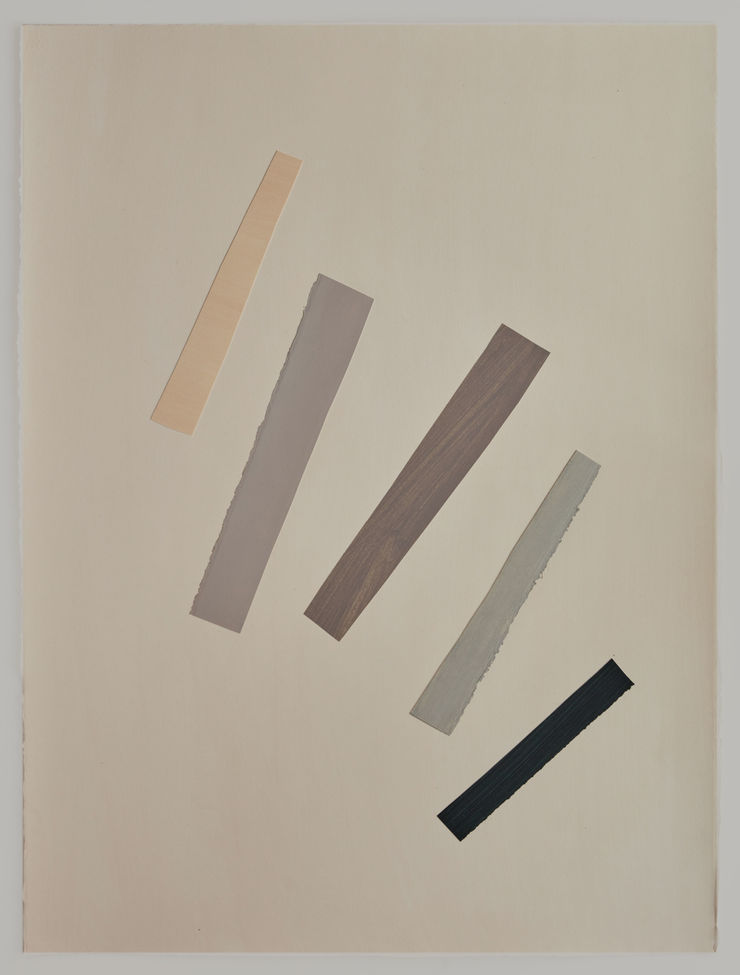 Paper Cut 61-25 , 2025 Acrylic on paper 76 x 56cm