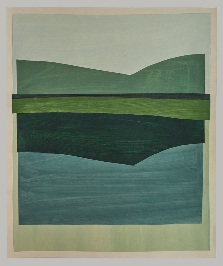 Paper Cut 62-25, 2025 Acrylic on paper 72 x 60cm