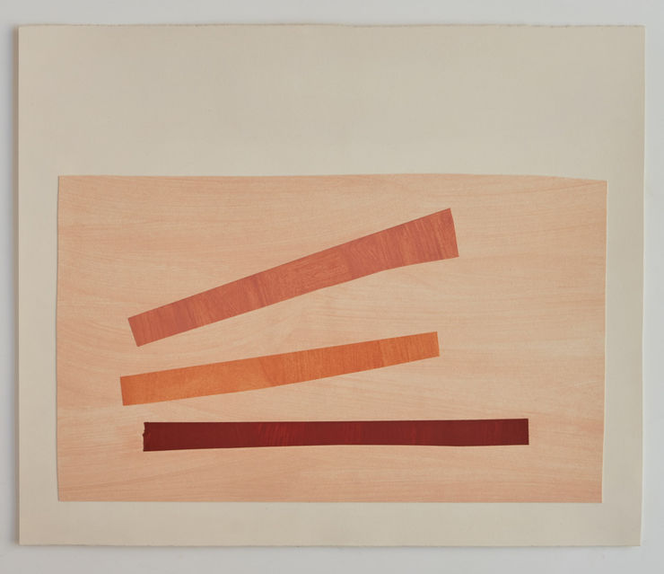 Paper Cut 63-25, 2025 Acrylic on paper 38 x 46cm