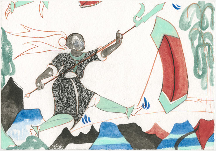 Lin Tian Qi, The Ceaseless Dance - Bandits (holding a halberd) III, 2023