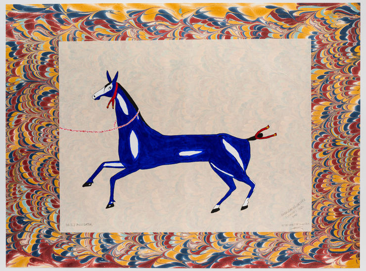 Wendy Red Star, Hairy Alligator, Akbaléaashíiupashku, (Lakota), 1860s, NMAI, “In The Spirit Of Green Skin”, 2021