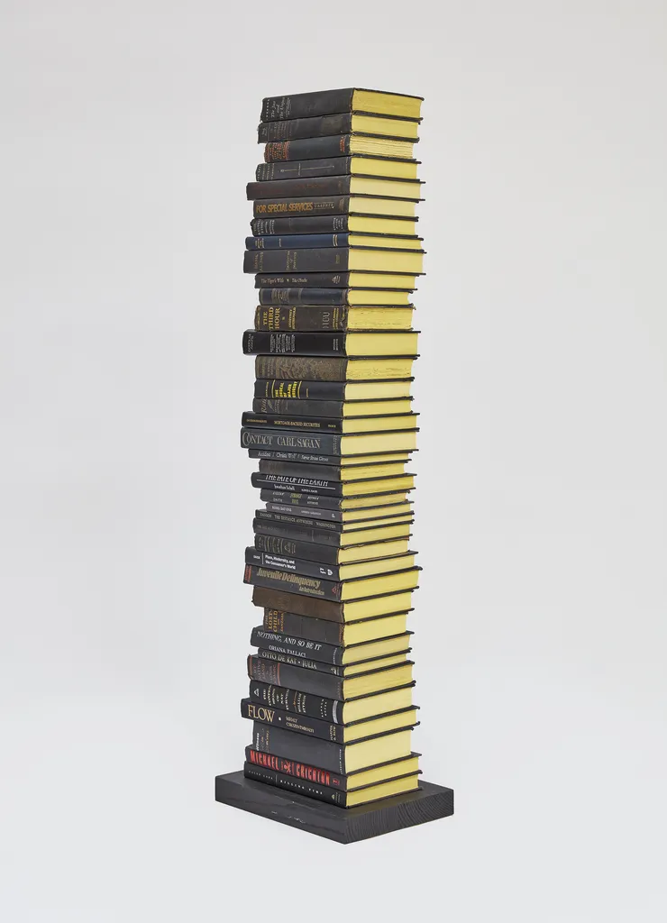 Jared Bark, Black/Yellow Book Stack, 2018