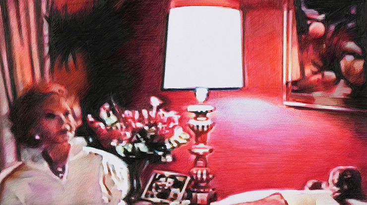 Nina Mae Fowler 'There she is' (II), 2019 Coloured pencil on paper 200 x 300 mm