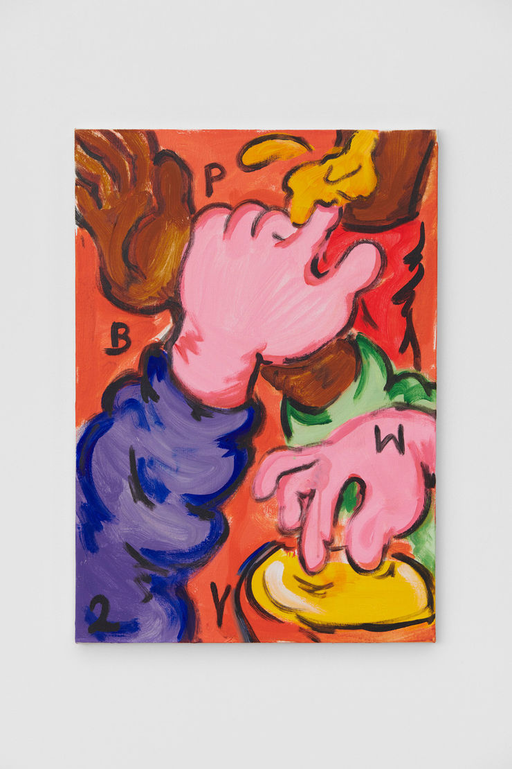 Olivia Sterling The Custard Incident, 2020 Acrylic on canvas 592mm x 420 mm