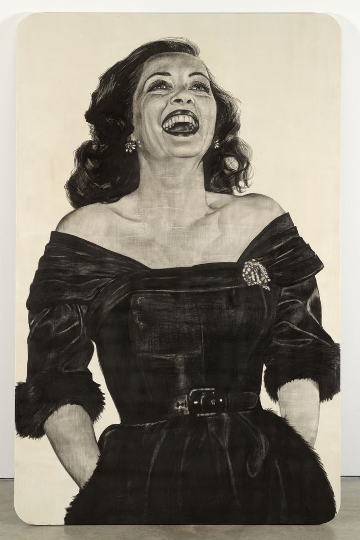 Nina Mae Fowler Bette, 2018 Pencil and graphite on gesso panel 1940 x 1210 mm