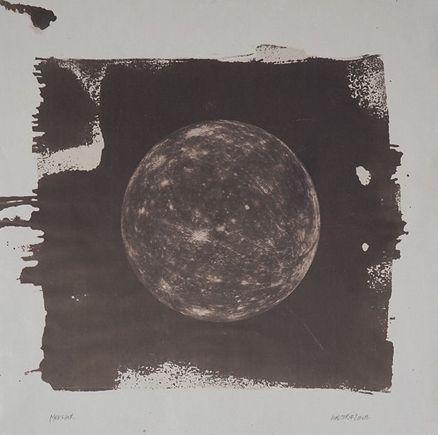 Walter & Zoniel Mercher - Mercury (Wednesday) , 2016 Signed and dated verso Planetary Salt Prints. Created with the salt from the artists' bodies. 40.6 × 40.6 cm