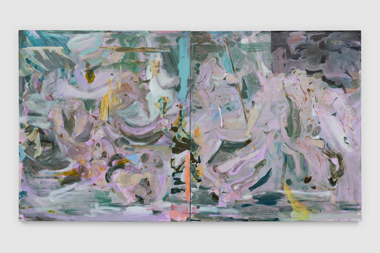 Tomo Campbell Here We Go Again, 2020 Mixed media 190 x 340 cm