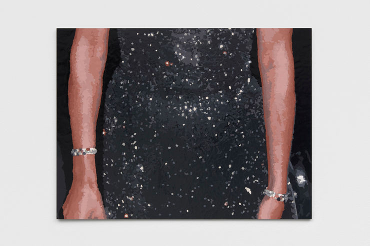 Caroline Zurmely Torso, 2021 Nail polish on panel 30.5 x 40.6 cm 12 x 16 in