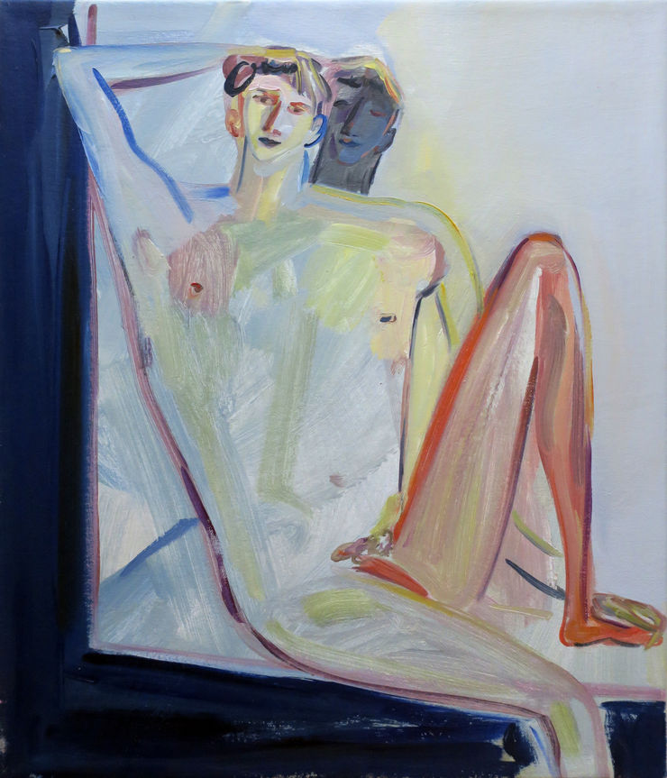 Eve Ackroyd Window Seat, 2018 Oil on canvas 355 x 305 mm