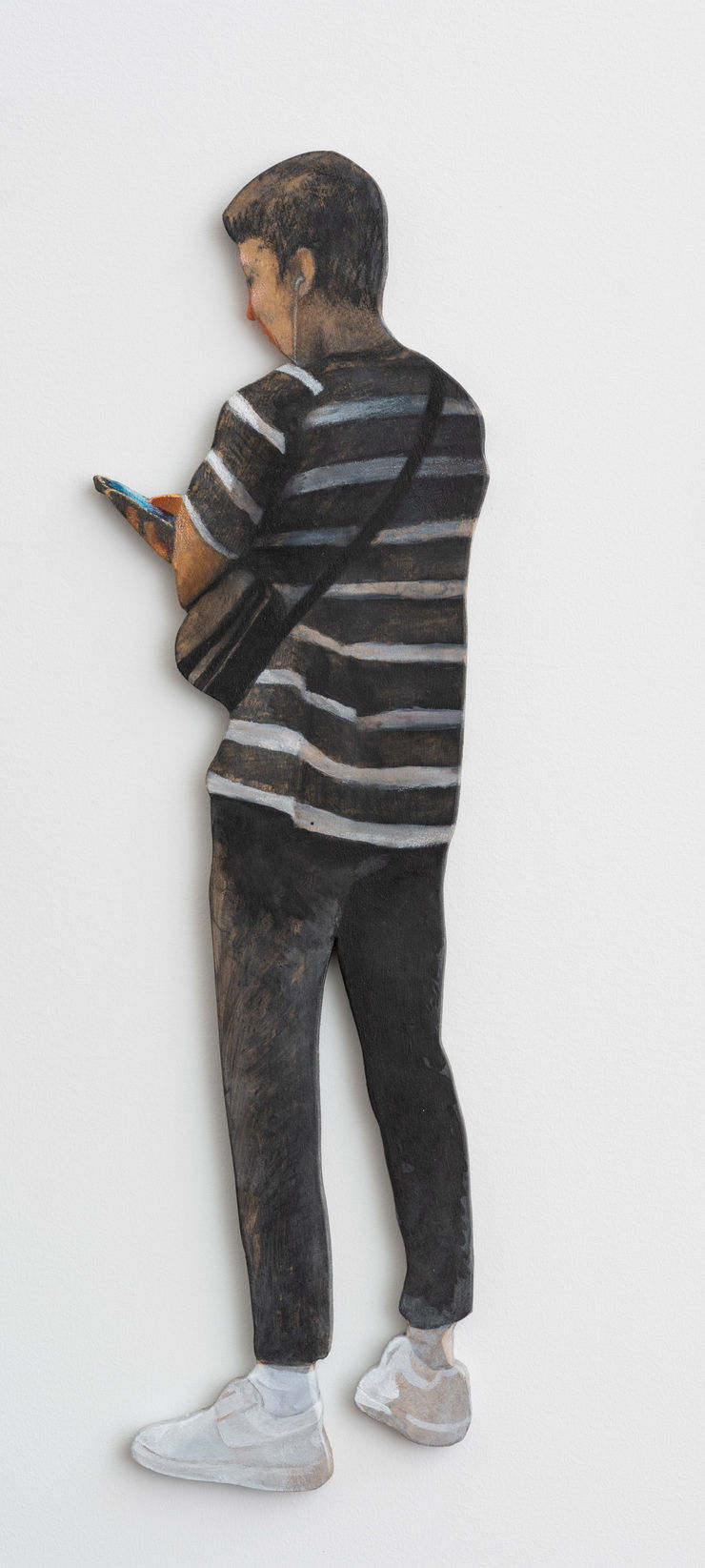 Claudia Bitrán, White Shoes Striped Shirt, 2022