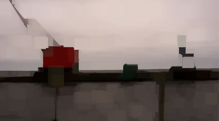 peter campus, red crane, 2012