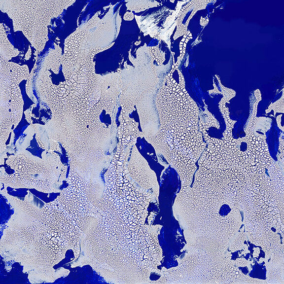 Diane Burko, Elegy for Columbia Glacier, Alaska, 2016