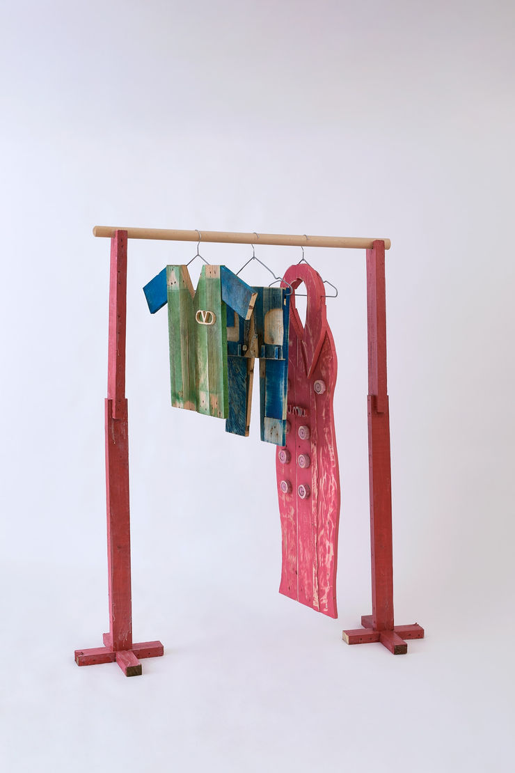 Abdulrazaq Awofeso, Clothes rail installation, Akube Remix Series, 2024
