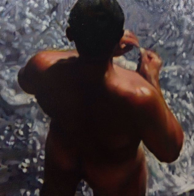 Phil Bower, Nude (Man at Water's Edge), 2014