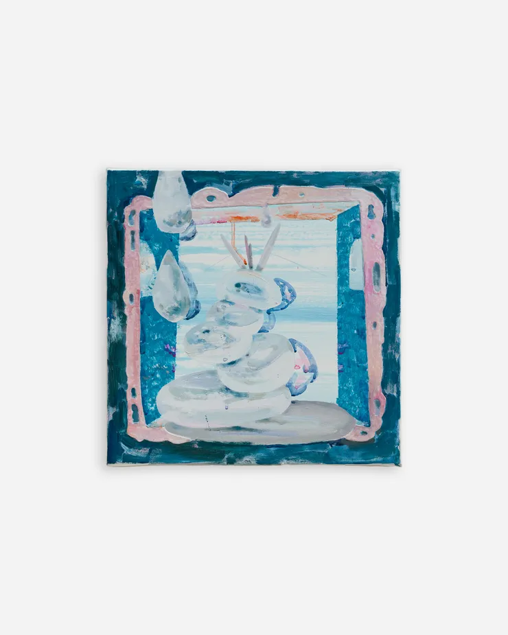 Yang-ha If There Were Just 0.1% More Affection,_6, 2026 Gouache, oil and acrylic on canvas 40 x 40 cm 15 3/4 x 15 3/4 in