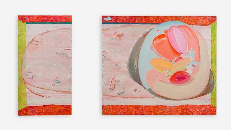 Yang-ha So, Where is the Closest Place After All?_5, 2026 Gouache, oil and acrylic on canvas 130 x 220 cm 51 1/8 x 86 5/8 in