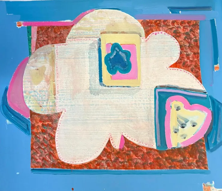 Yang-ha So, Where is the Closest Place After All?_6, 2026 Gouache, oil and acrylic on canvas 41 x 50 cm 16 1/8 x 19 3/4 in