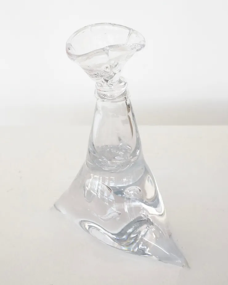 Handblown glass bottle