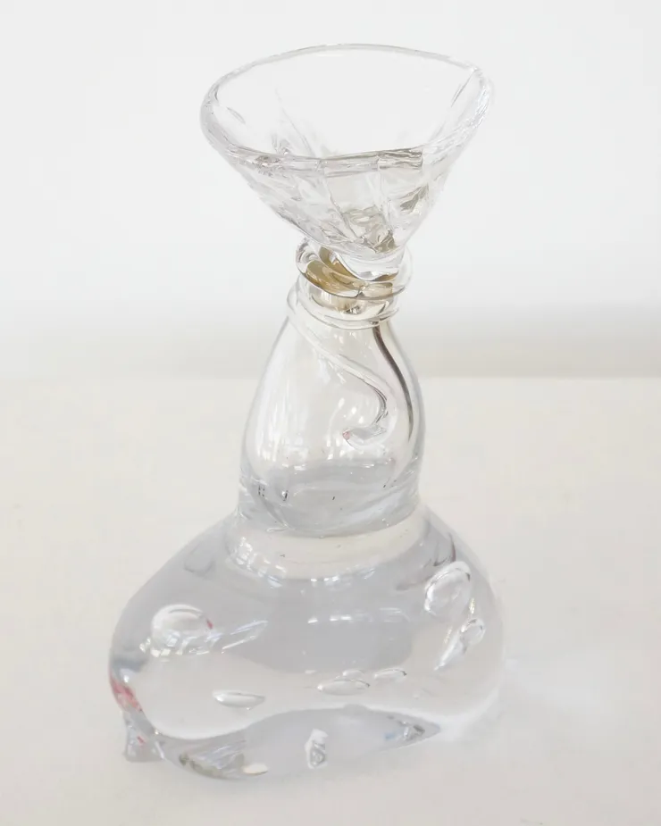 Handblown glass bottle