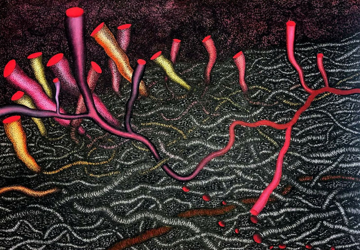 Pushpakanthan Pakkiyarajah, Blooded flowerscape, 2024-2025