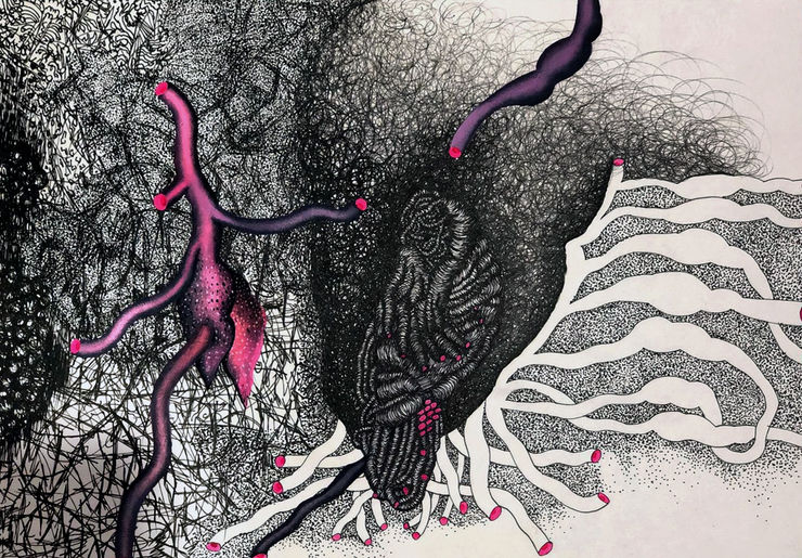 Pushpakanthan Pakkiyarajah, Blooded flowerscape, 2024-2025