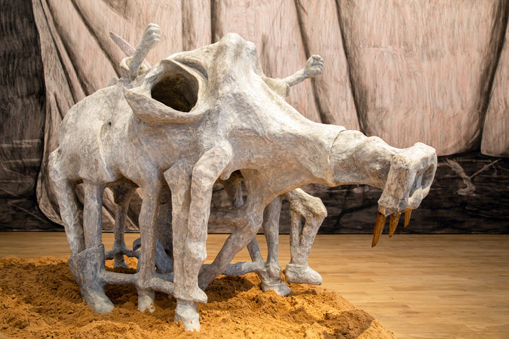 Prabhakar Pachpute, The Bull, Sea of Fists, 2019