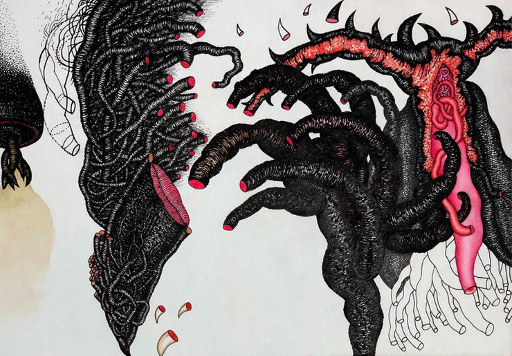 Pushpakanthan Pakkiyarajah, Blooded flowerscape, 2024-2025