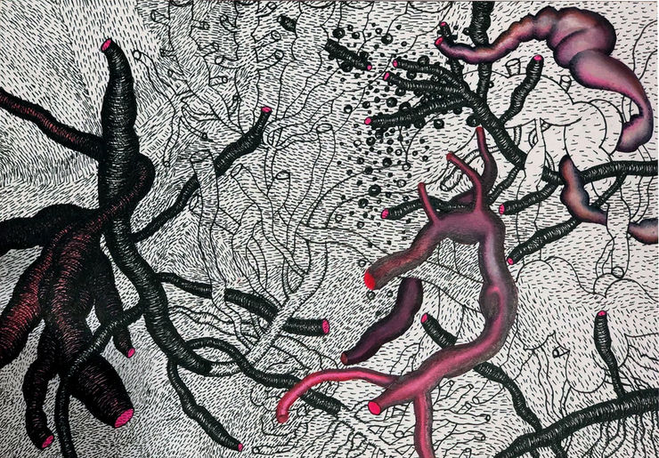 Pushpakanthan Pakkiyarajah, Blooded flowerscape, 2024-2025