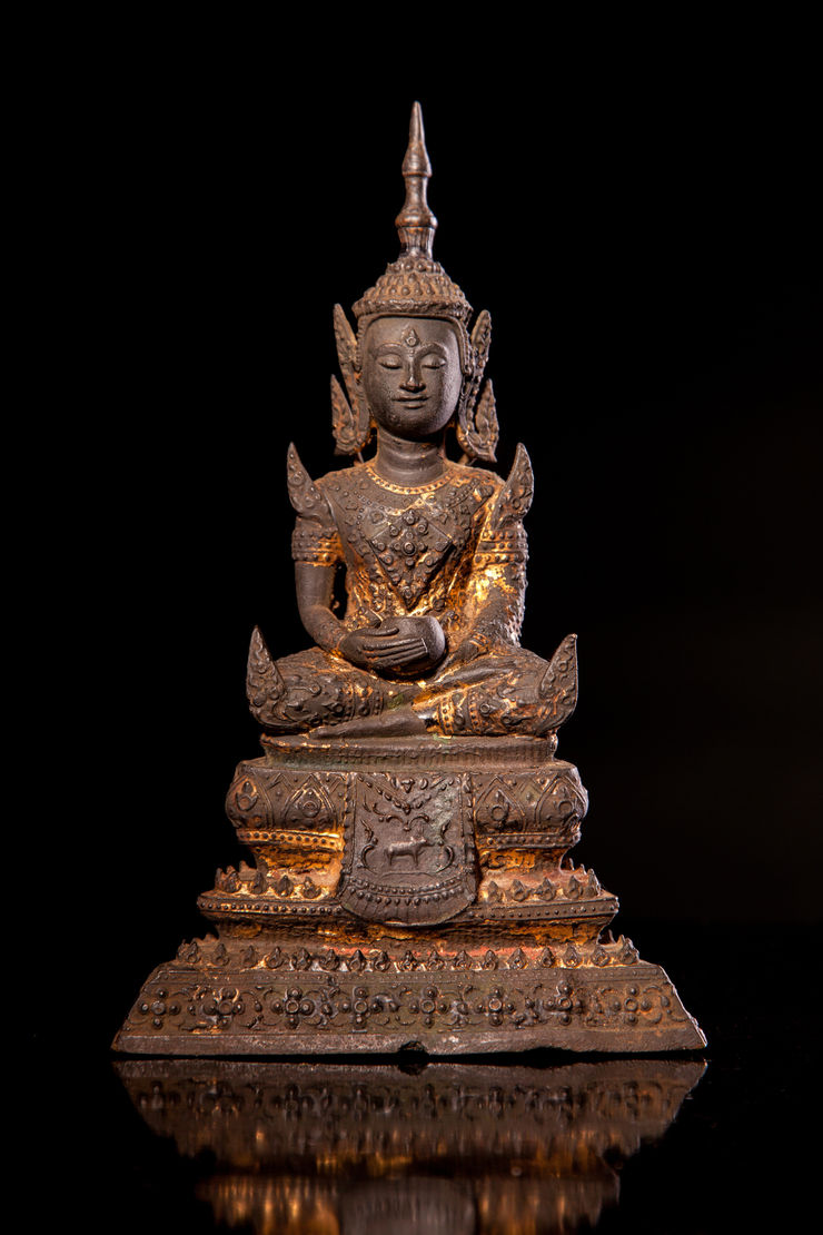 Jameson J Wood 19th Century Seated Bronze Buddha, 19th Century